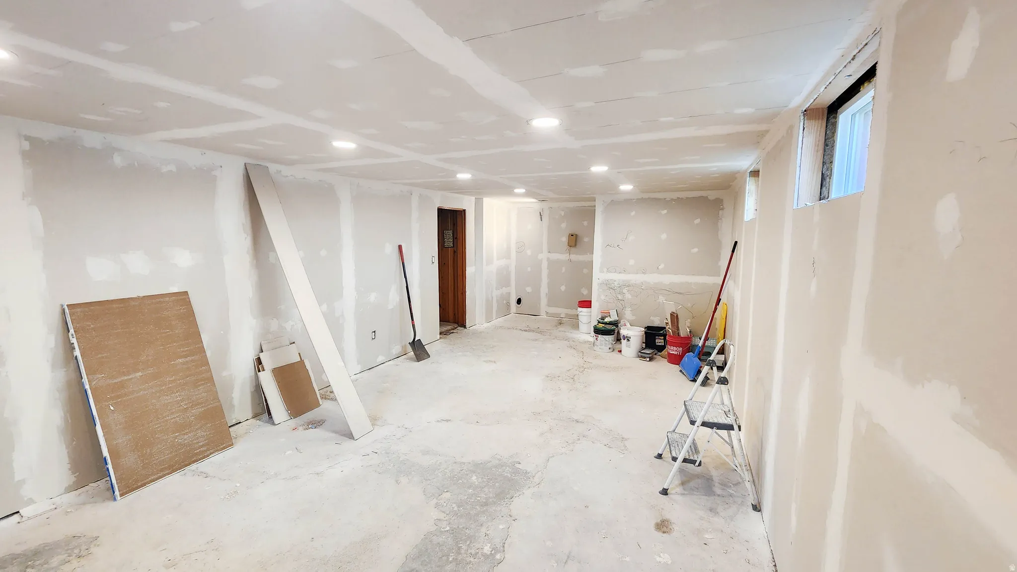 View of unfinished basement