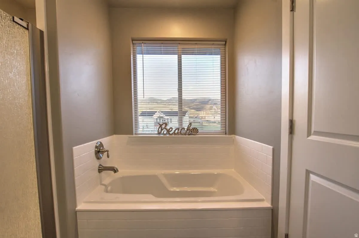 Bathroom with a garden tub