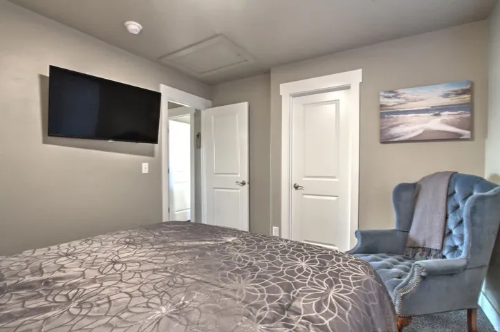 Bedroom with attic access