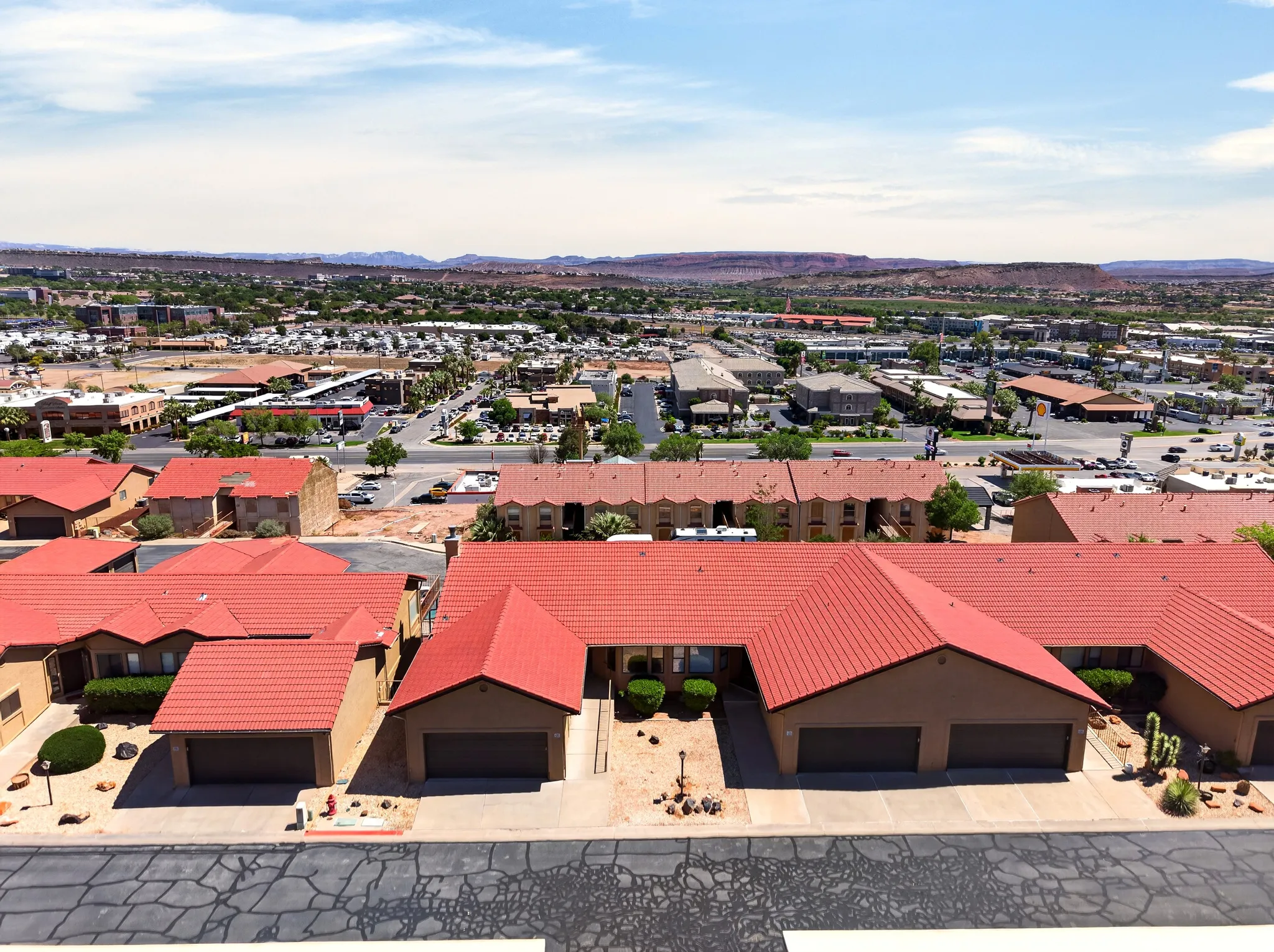 Bird's eye view of mountains
