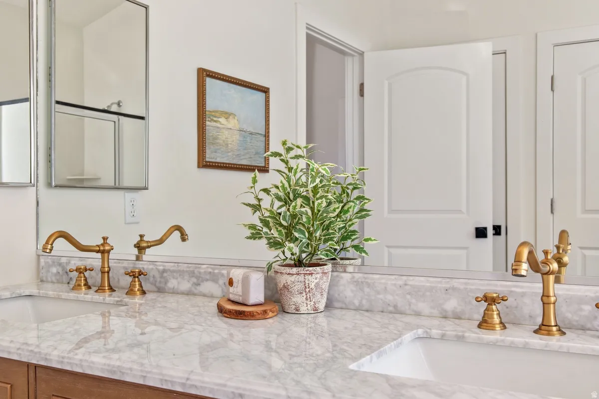 Bathroom with double vanity