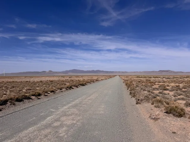 View of street with a mountain view and view of desert landscape