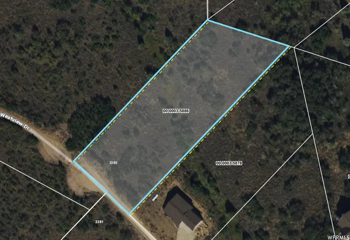 Map / location with property parcel outlined