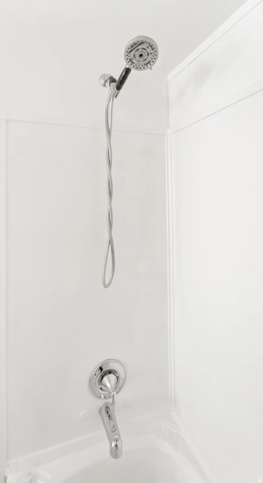 Bathroom view of  shower combination