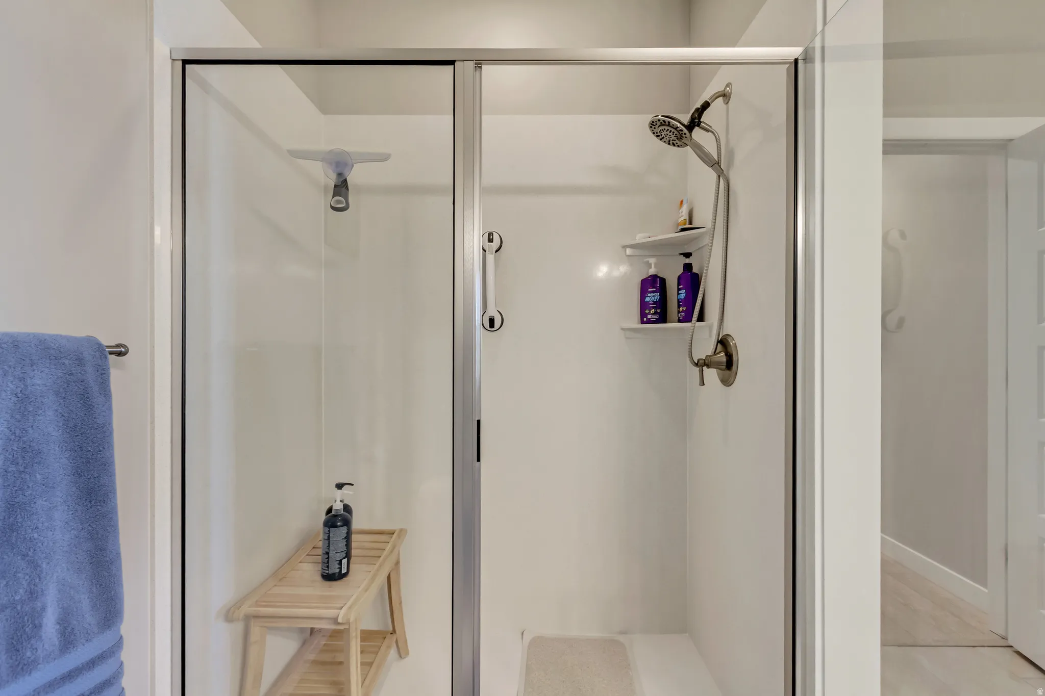 Full bathroom with a stall shower