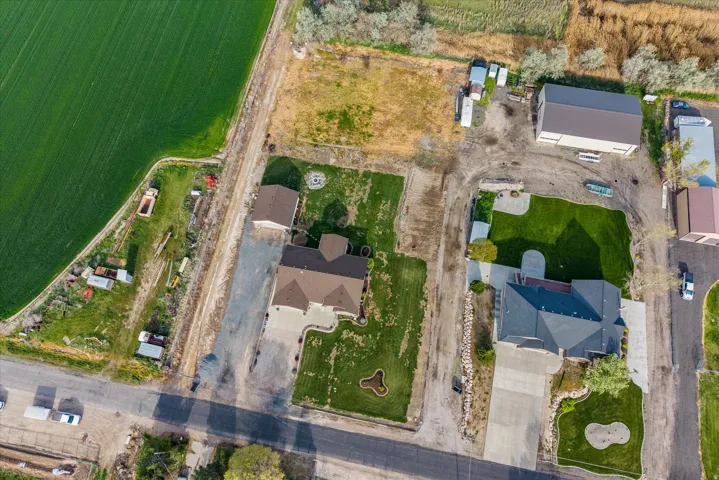 Aerial view of property's location featuring rural landscape