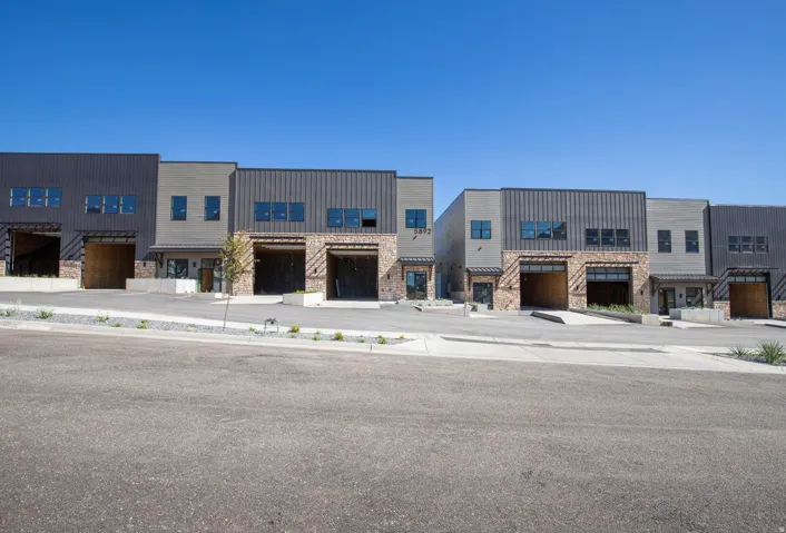 Contemporary house with stone siding