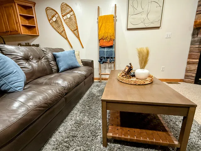 Living room featuring baseboards