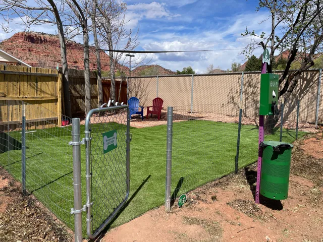 Our fenced dog park area