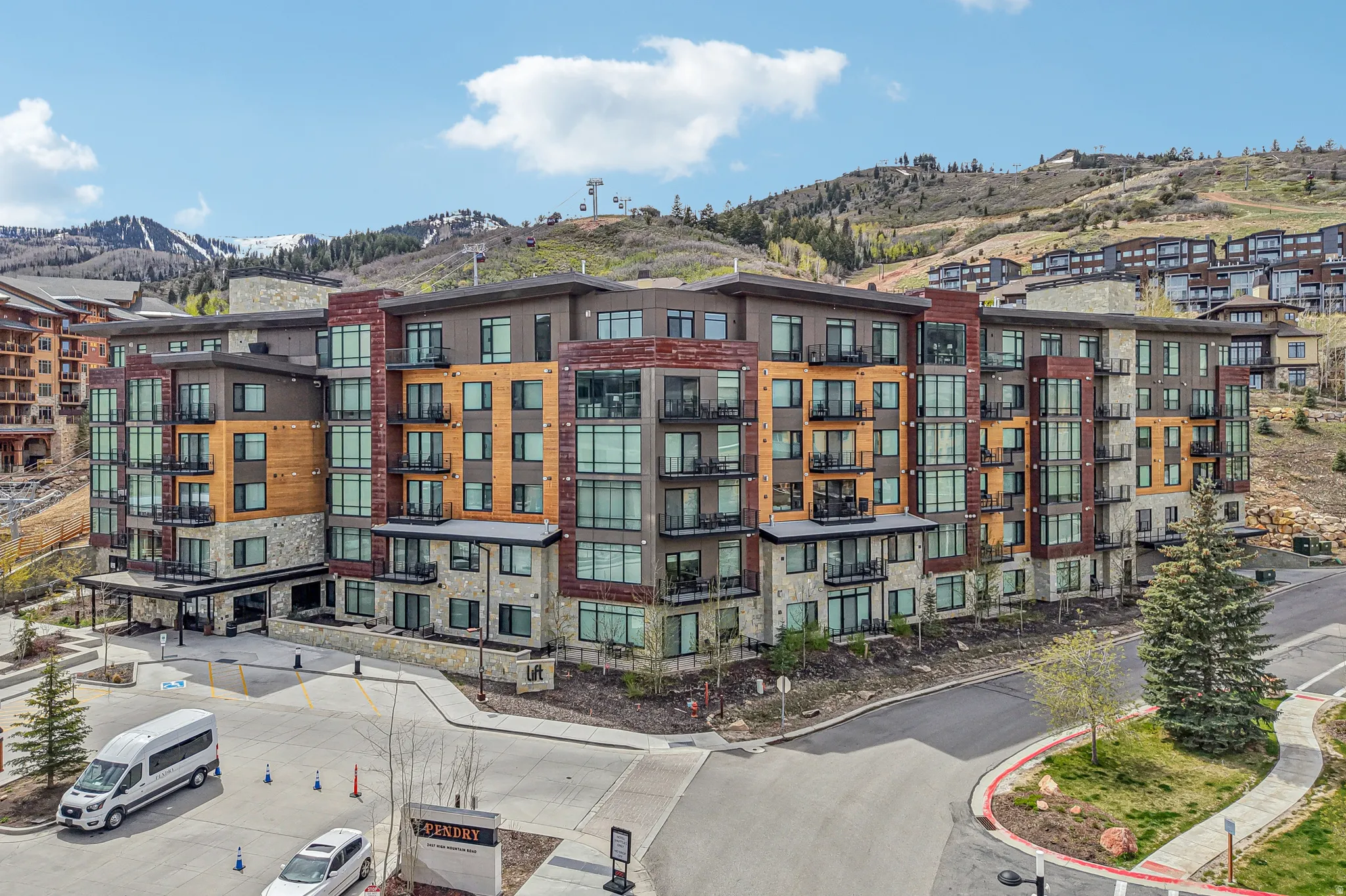 View of apartment building / complex with a mountain view