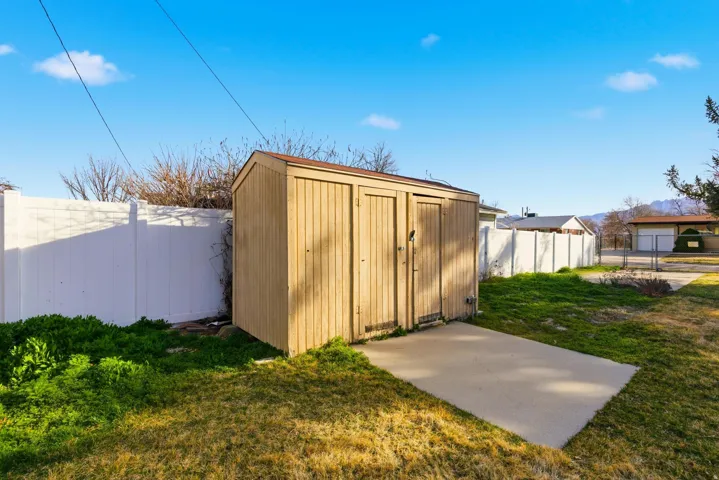 View of shed for units A & B