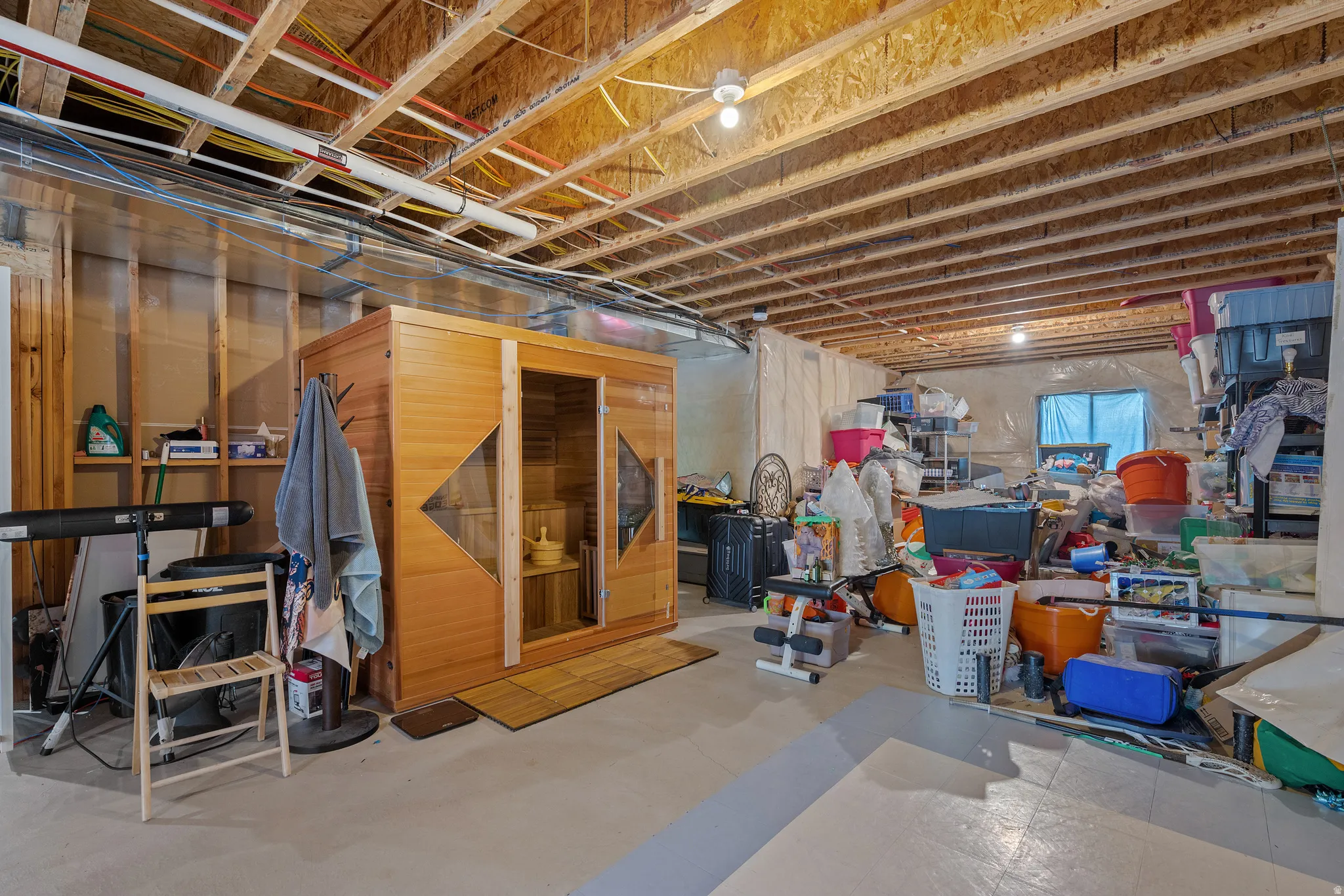 Unfinished portion of basement