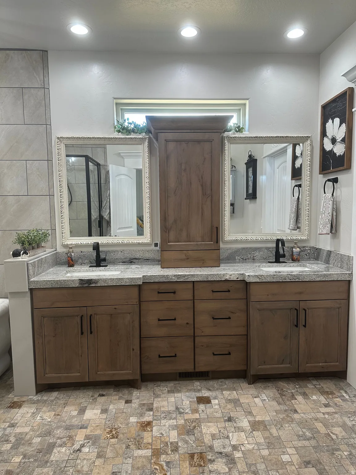 Full bath with double vanity