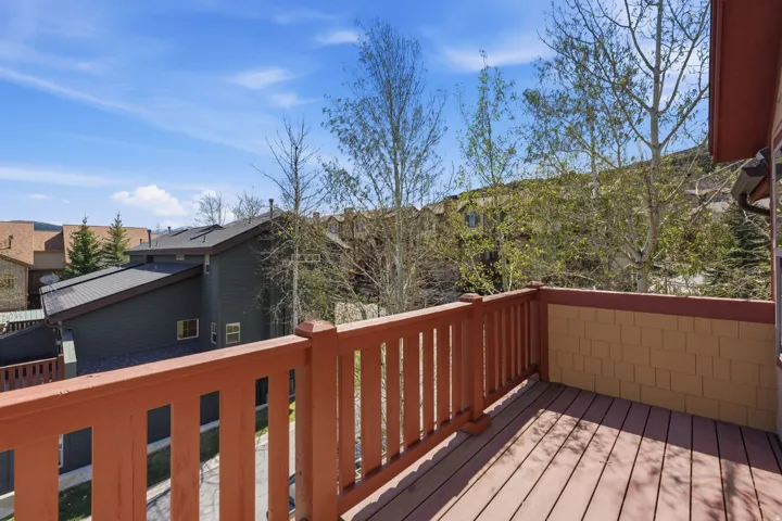 Deck with a residential view