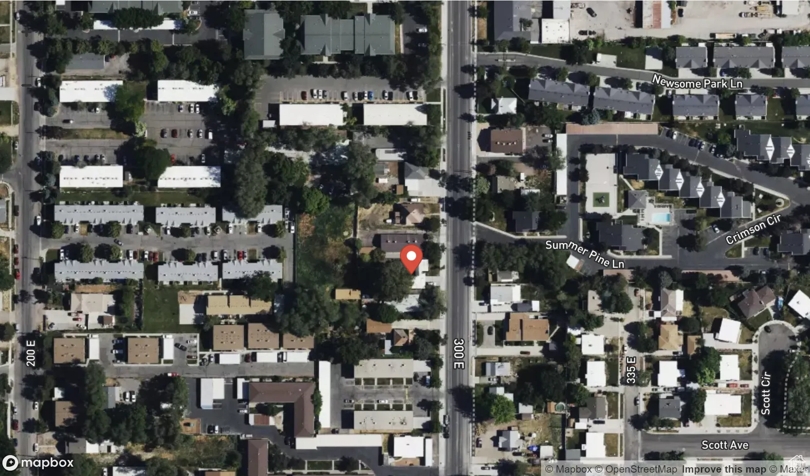 Aerial view of property's location