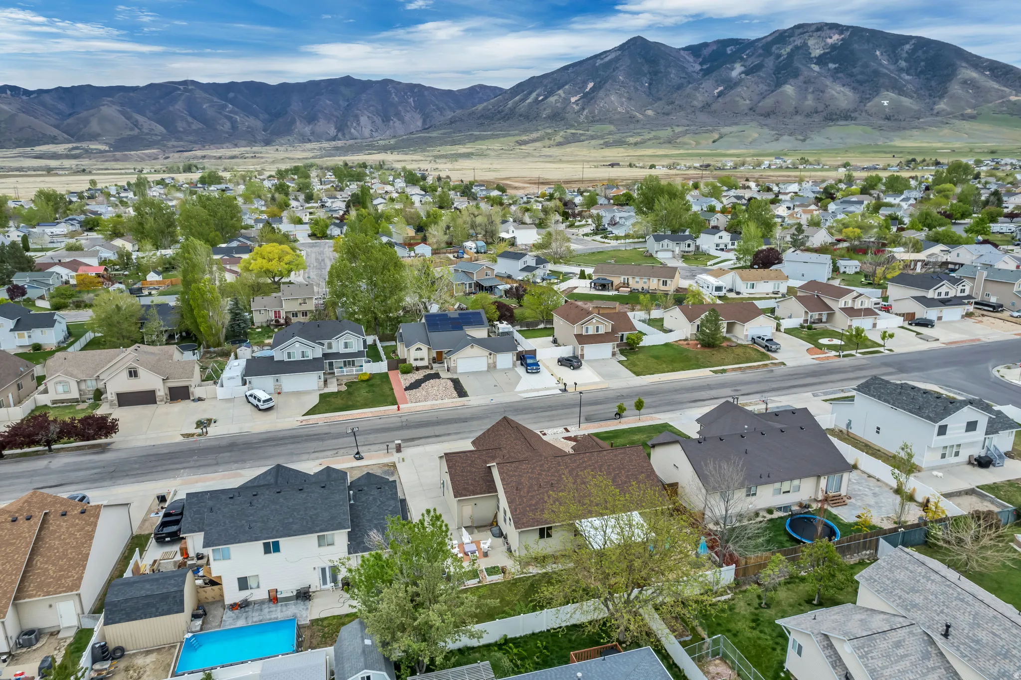 Aerial perspective looking towards Pine Canyon.