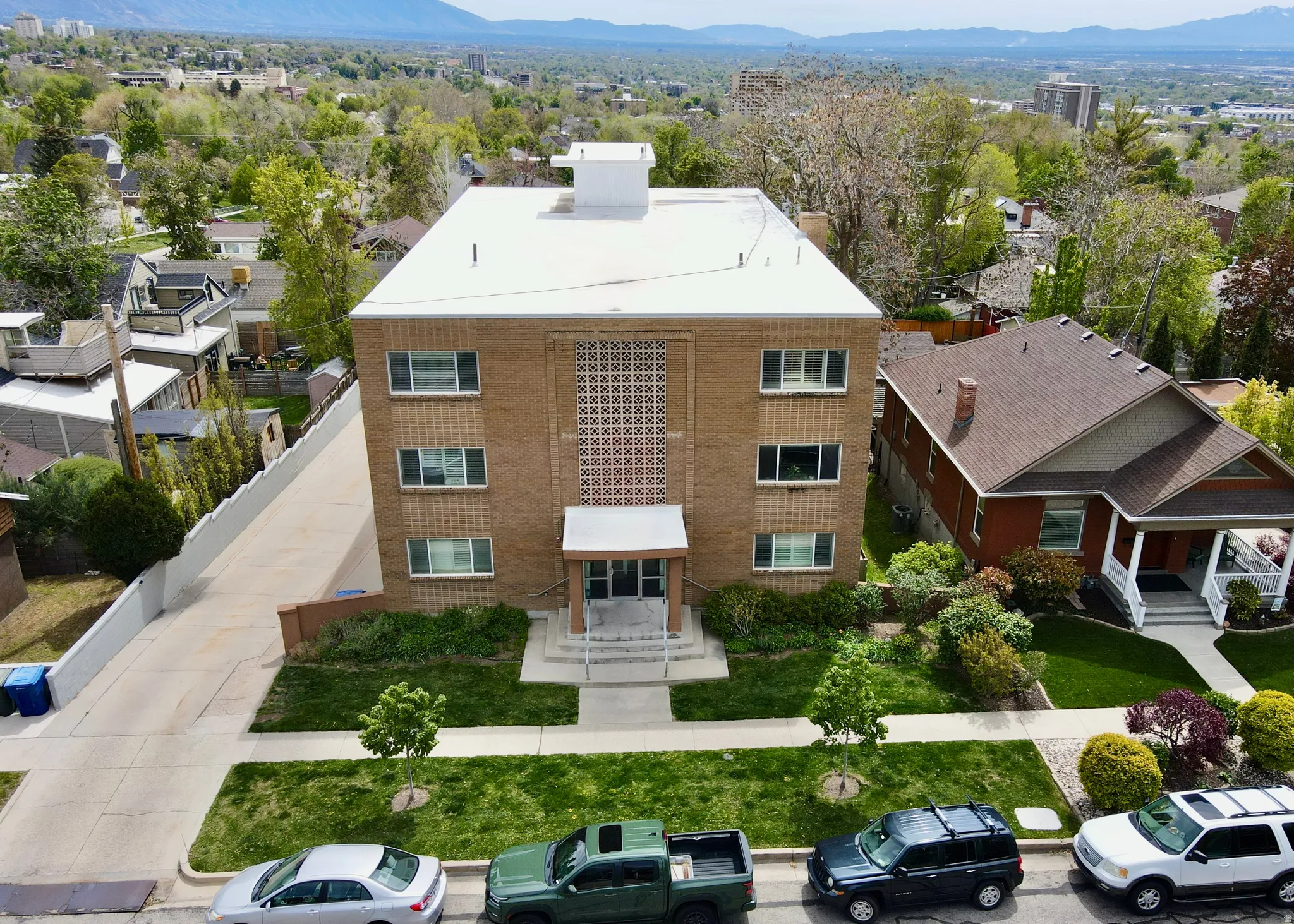 View of front of house featuring a mountain view