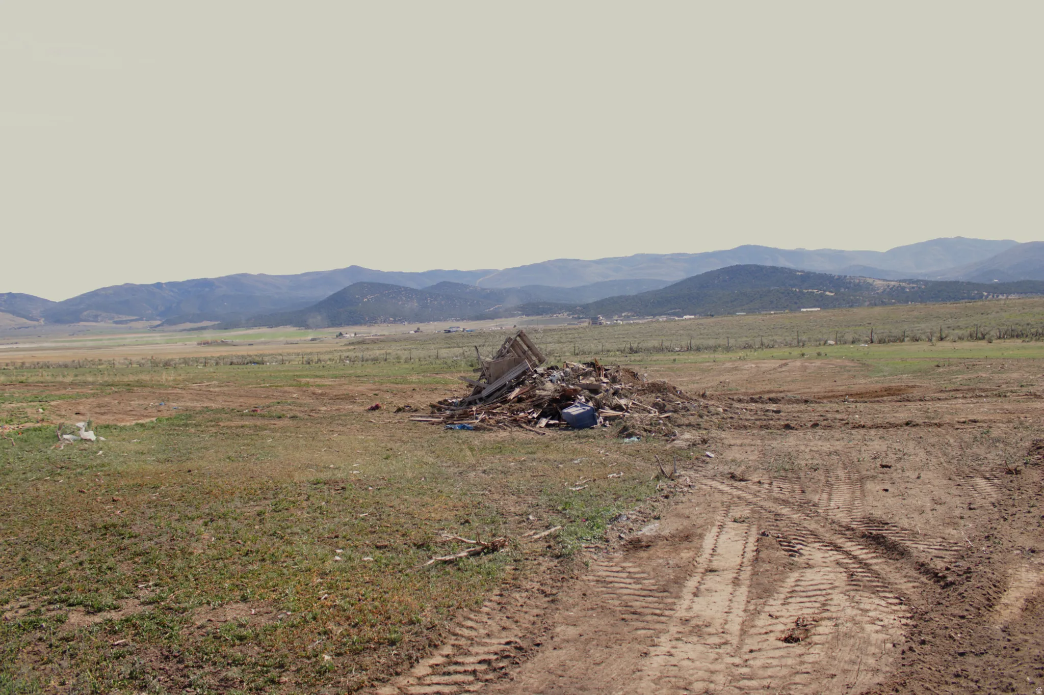 Mountain view with rural landscape