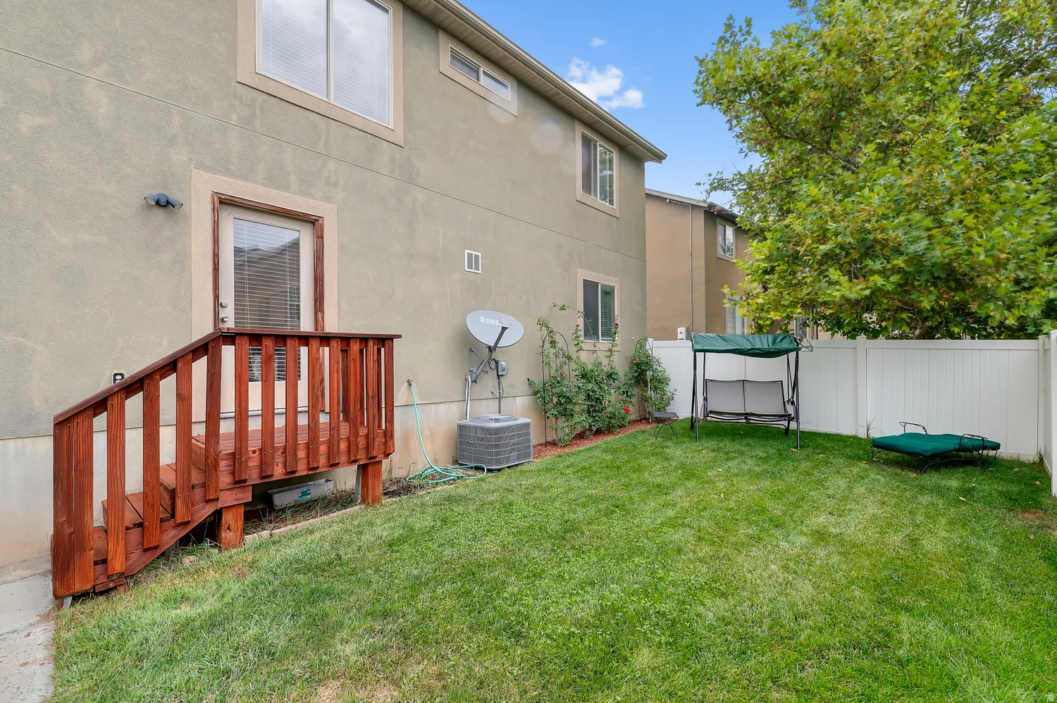 View of fenced yard