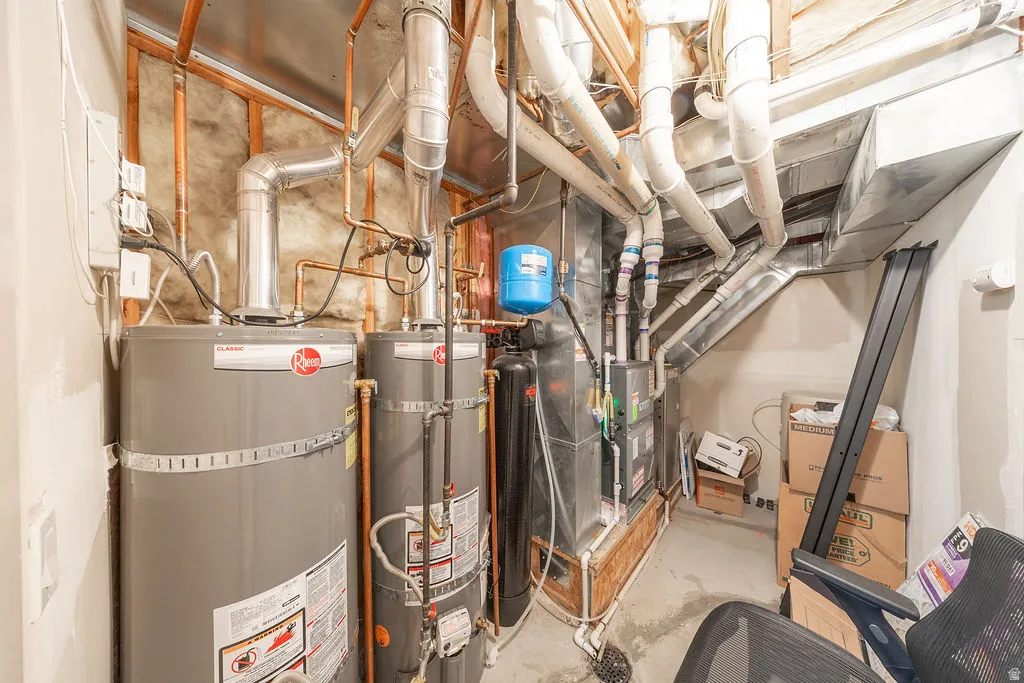 Utilities with water heater