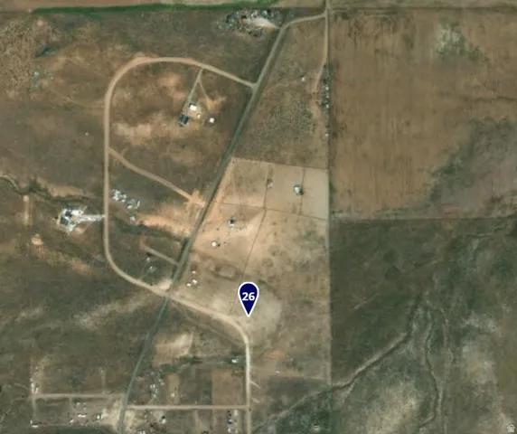 Aerial Map. Displaying the property's location and surrounding land features