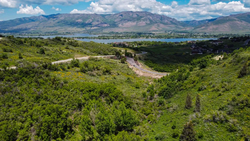Mountain view with a large body of water