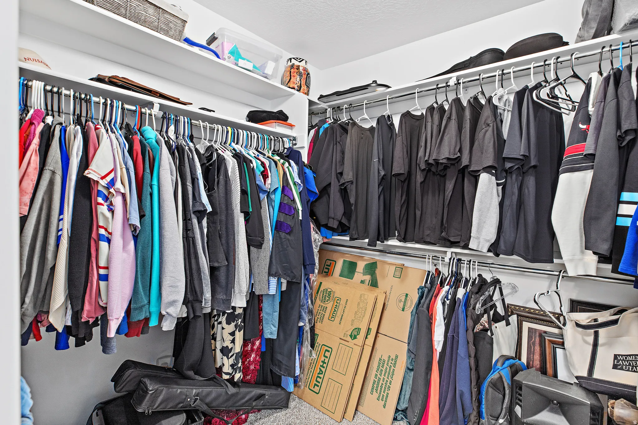 View of walk in closet