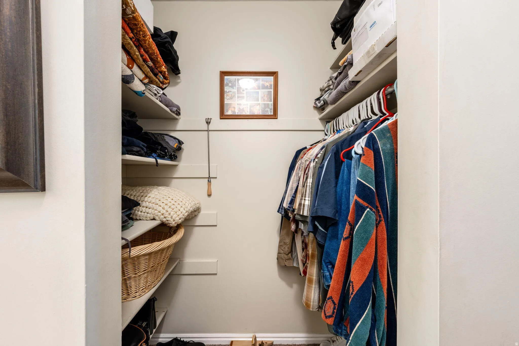 View of walk in closet