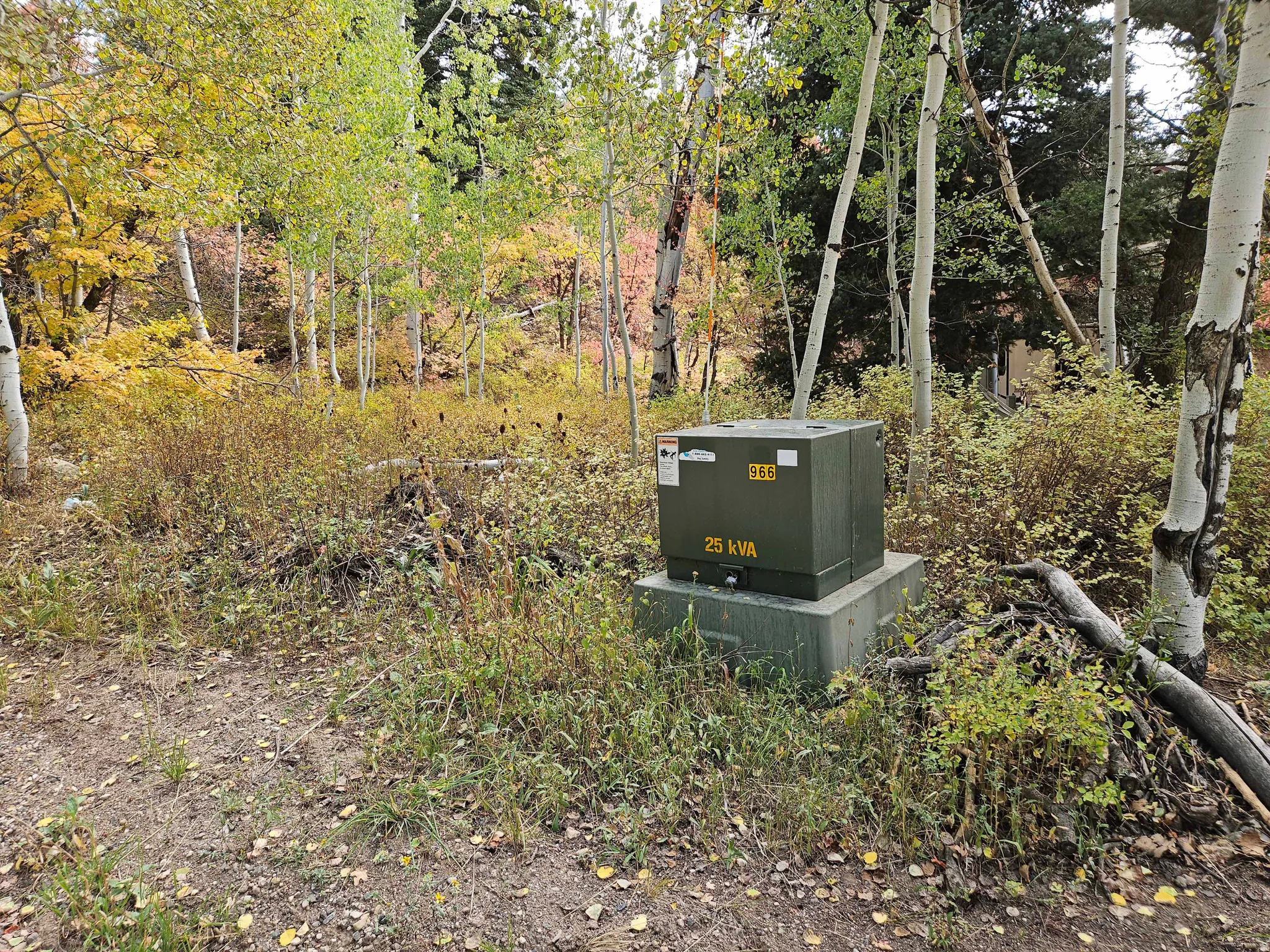 Exterior view of a pad mount transformer