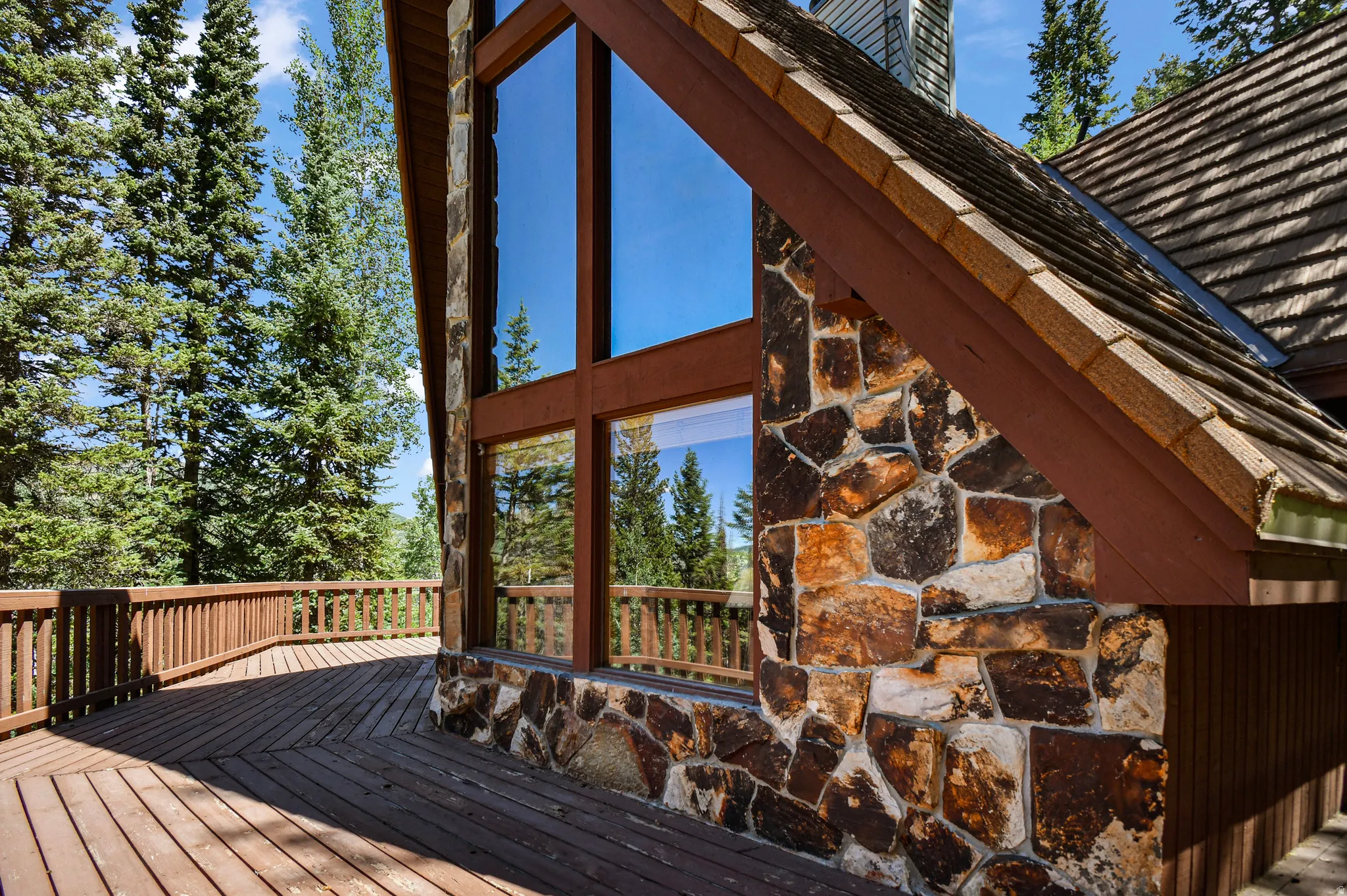 View of wooden deck