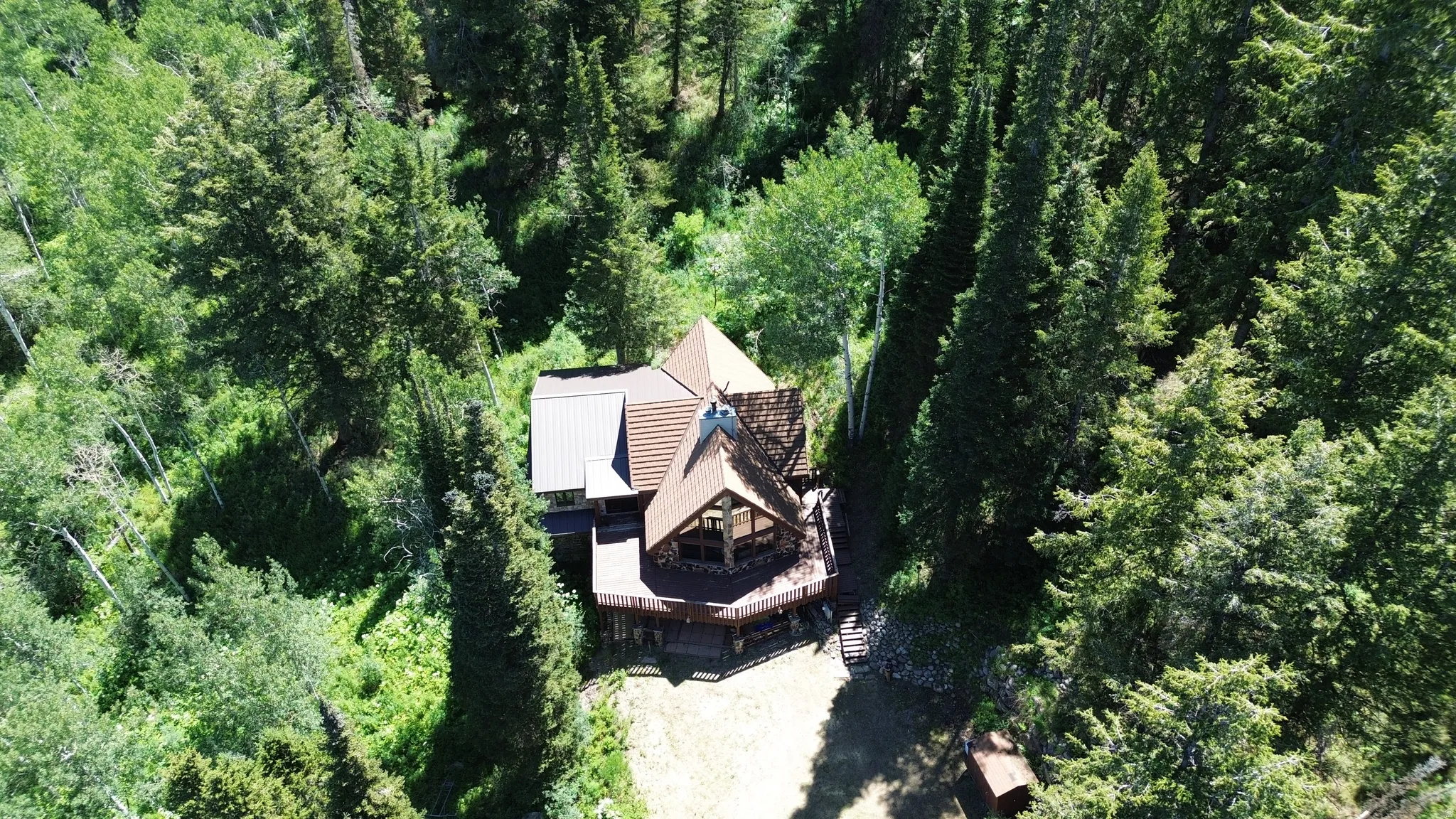 View from above of property