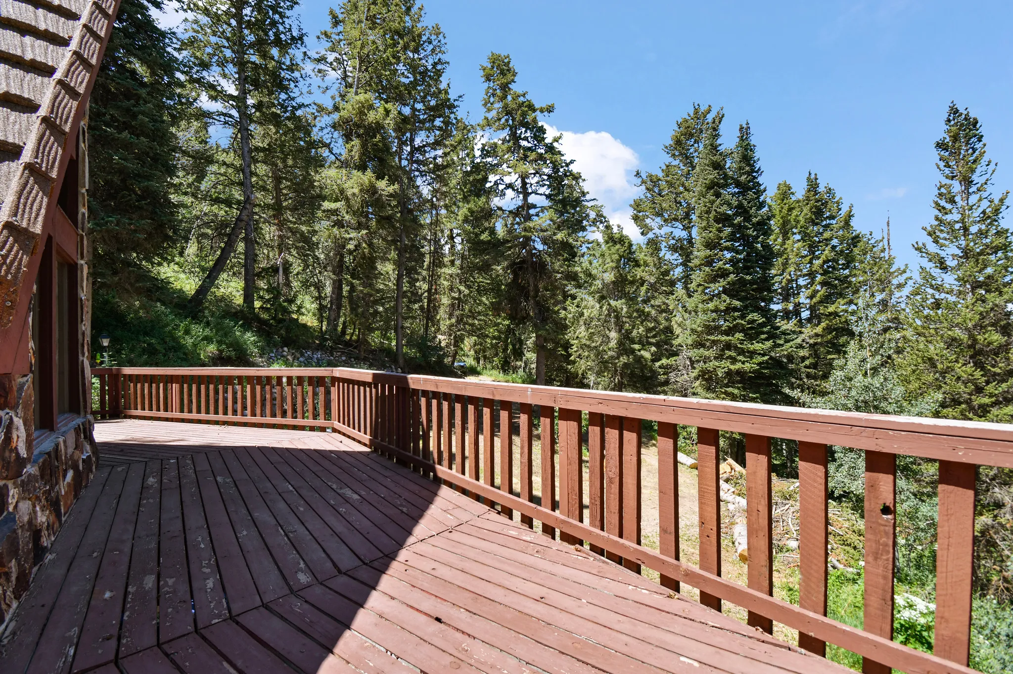 View of wooden terrace