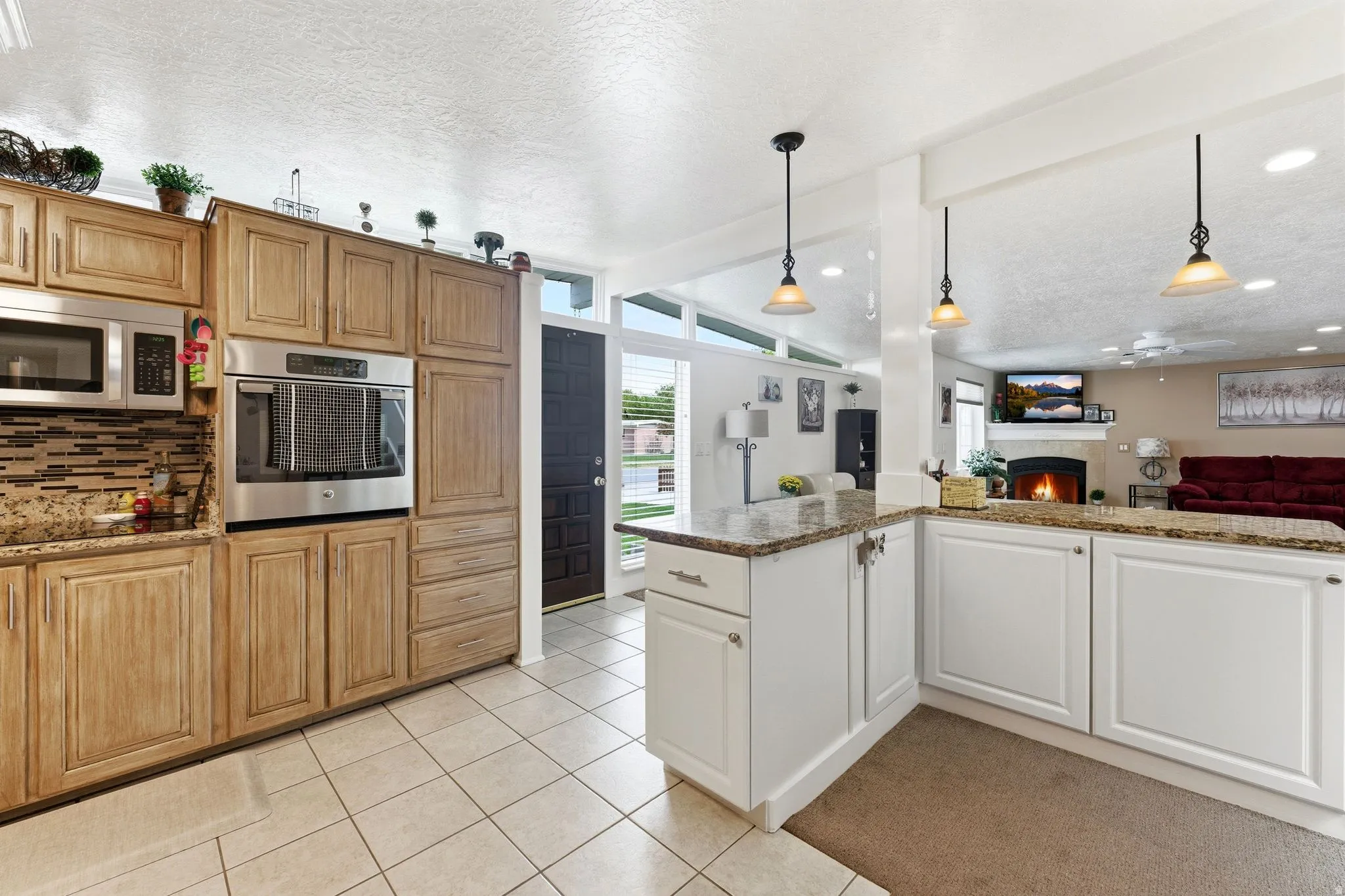 Enter front door to kitchen/living