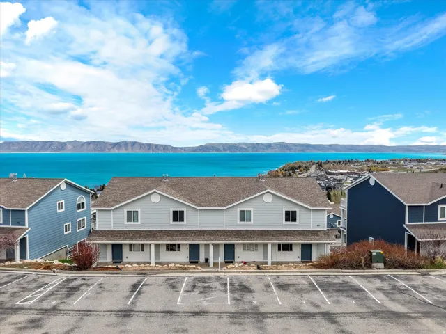 Water view with a mountainous background