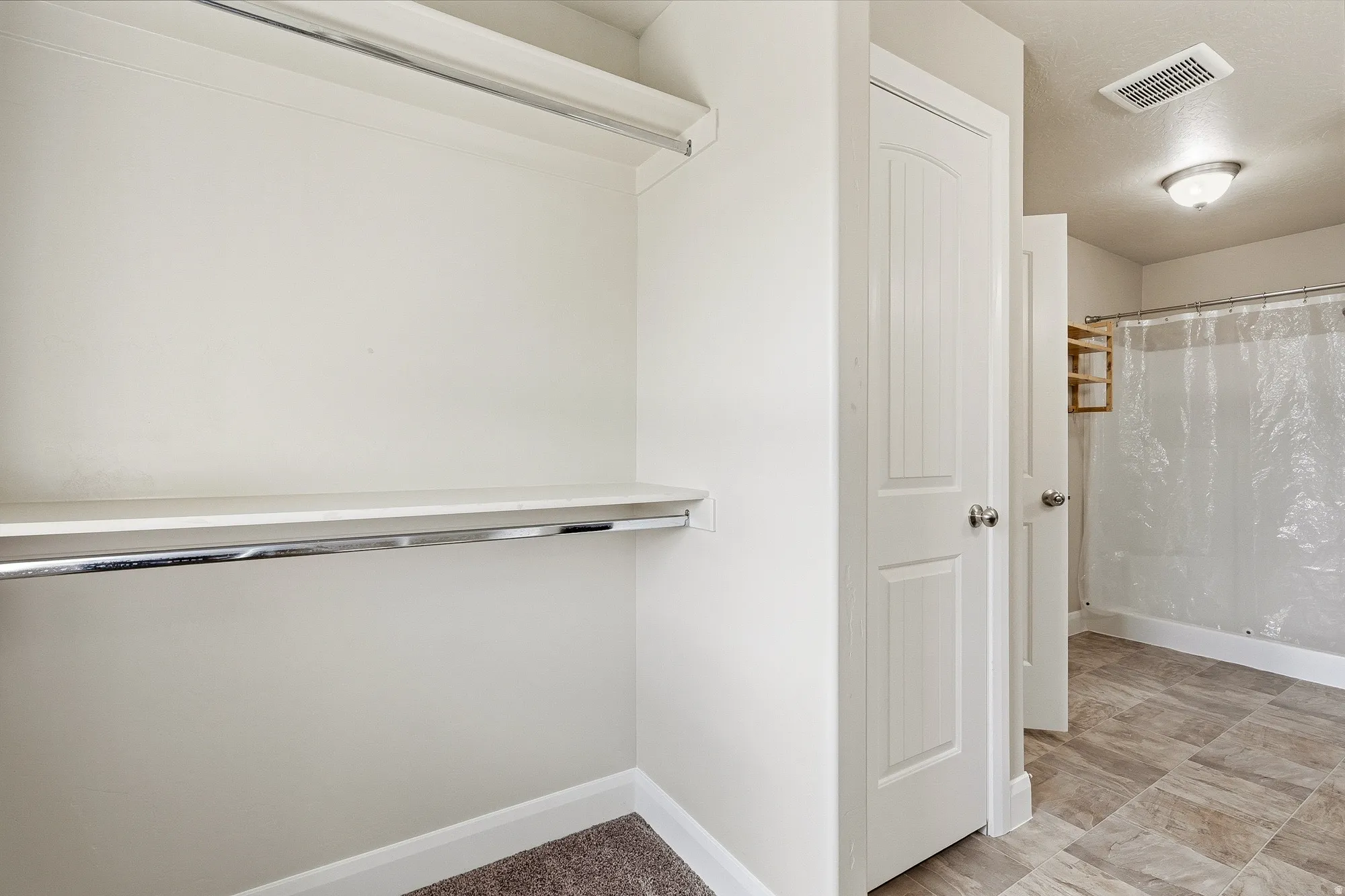 View of walk in closet