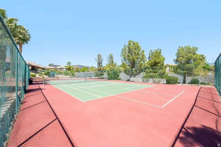 View of tennis court