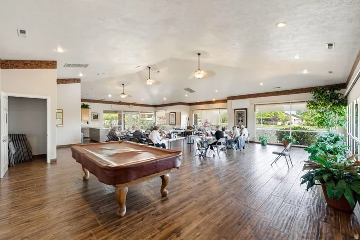 Game room with billiards