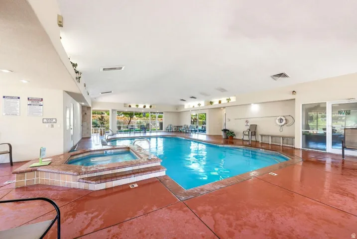 View of integrated pool / spa