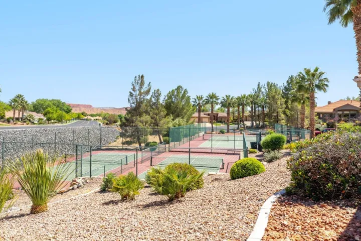 View of tennis court