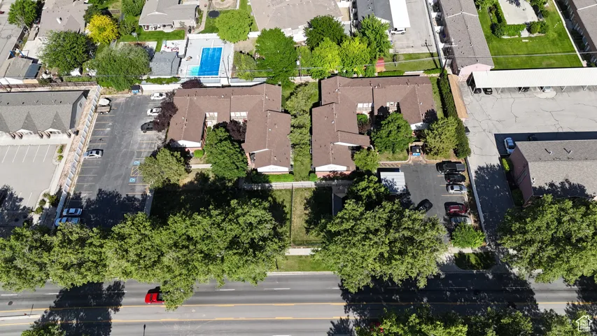 Aerial view of residential area
