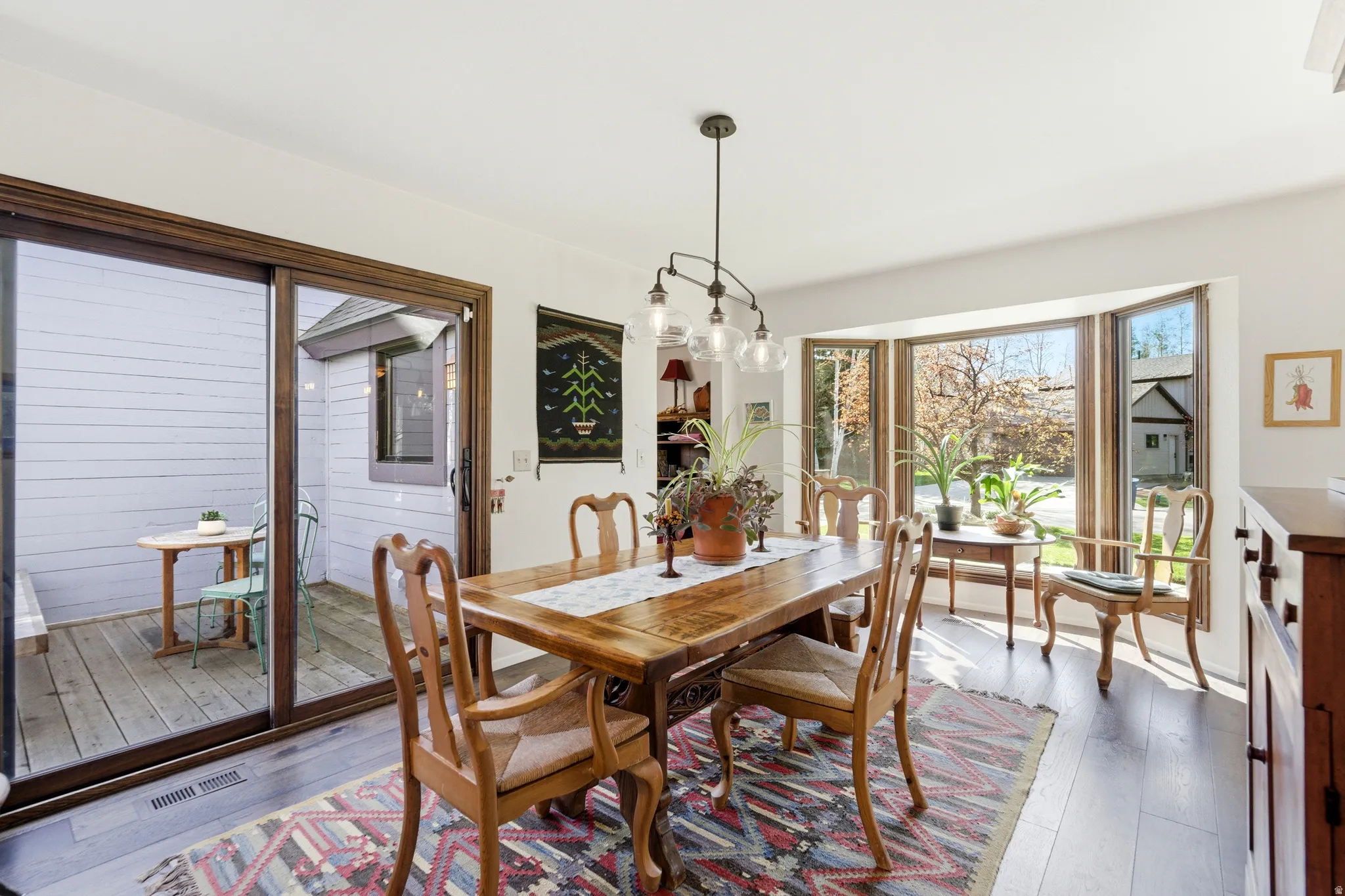 Dining area featuring hardwood / wood-style floors