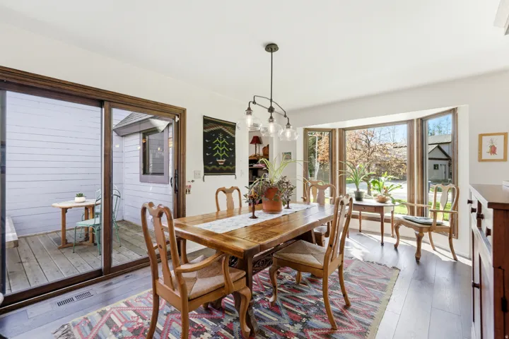 Dining area featuring hardwood / wood-style floors