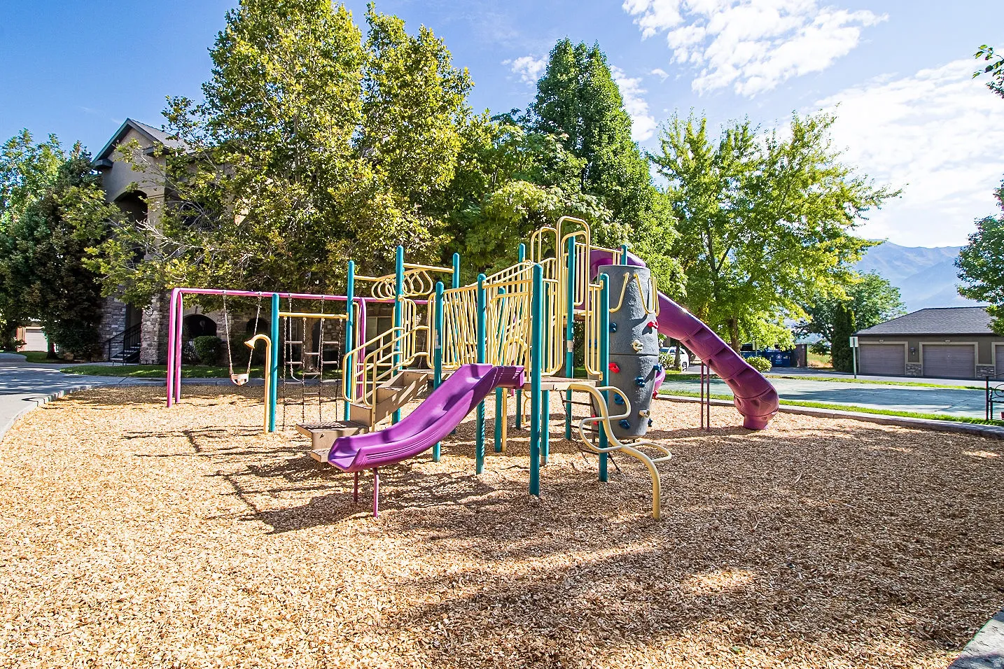 View of community jungle gym