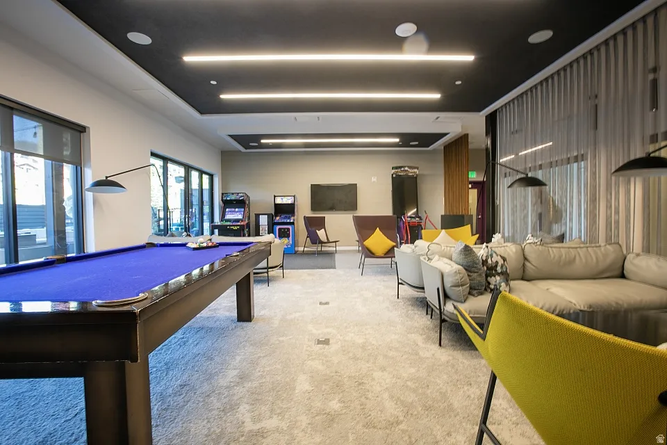Recreation room featuring billiards
