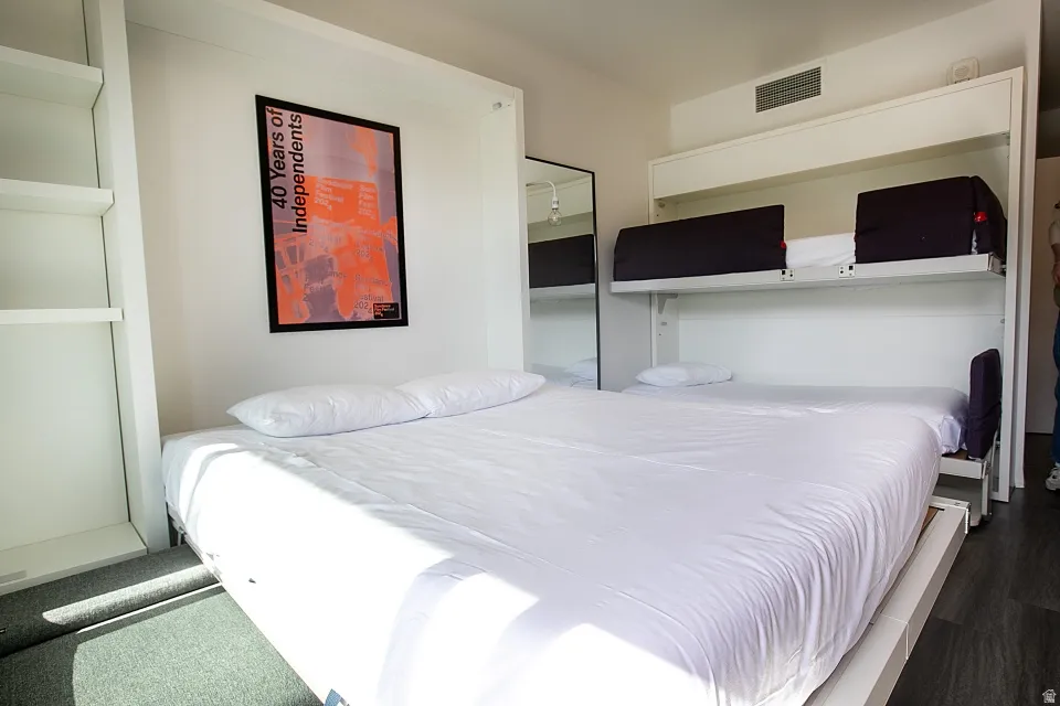 Bedroom featuring wood finished floors