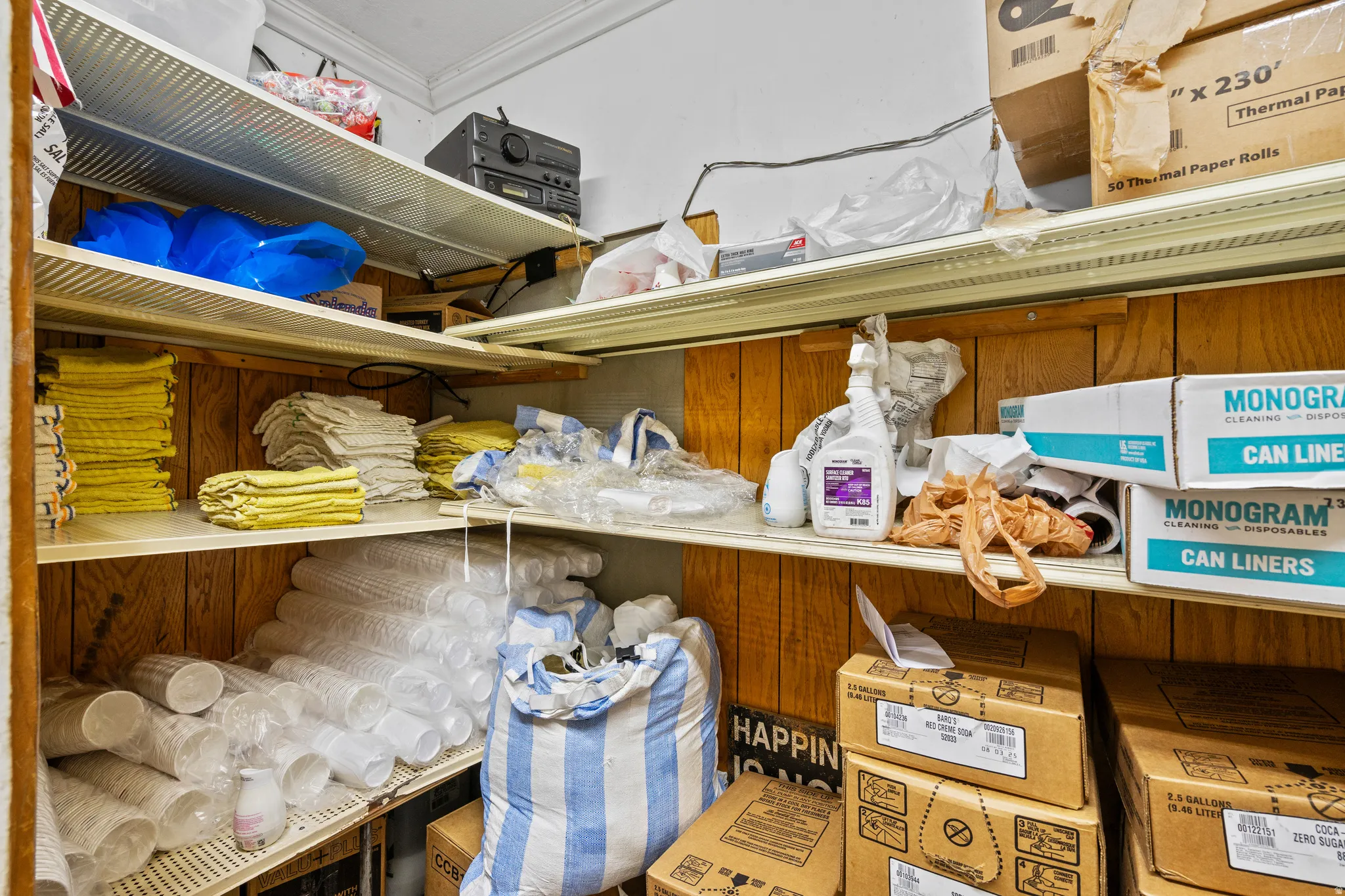 View of storage room