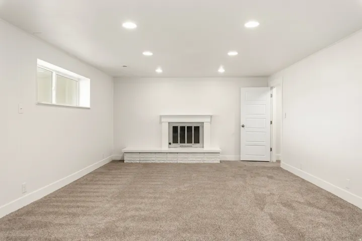 Basement fireplace