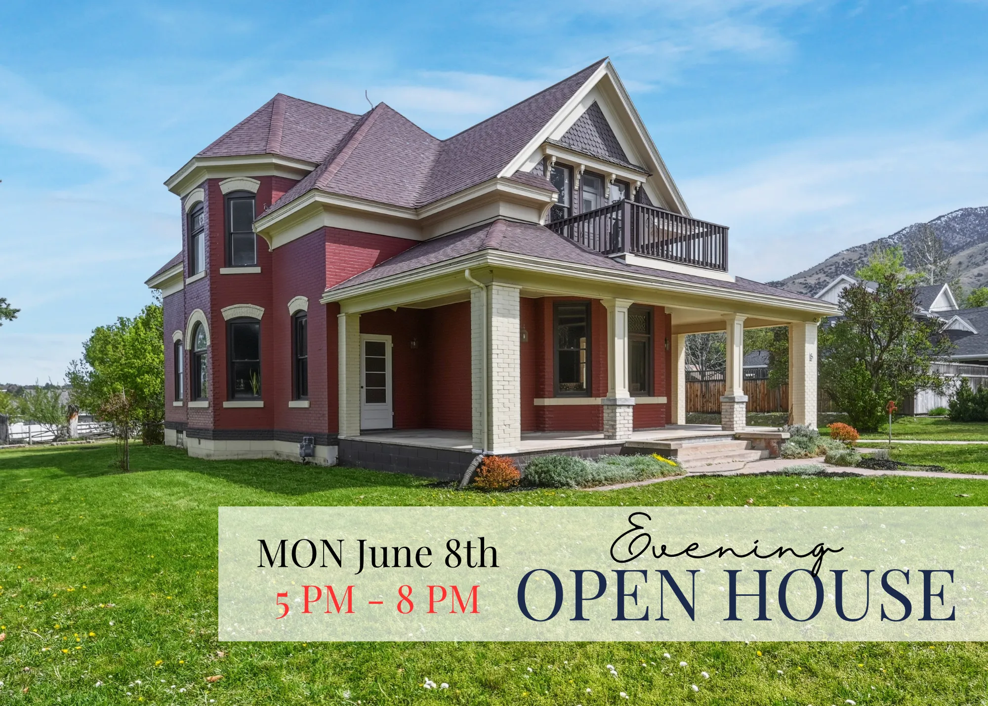 Open House Notice. Providing the date and time for property access