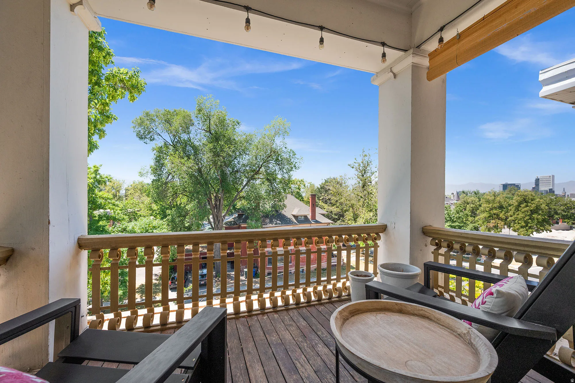 View of wooden terrace