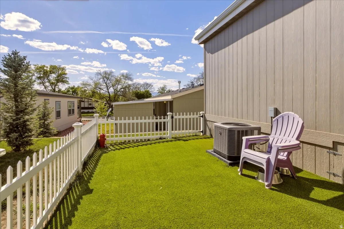 View of fenced yard